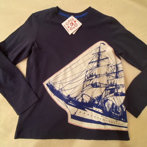 NWT Hanna Anderson Navy Long Sleeve Top - Picture 1 of 7